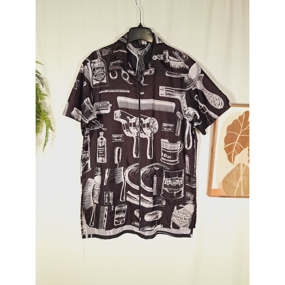 Unbranded Men's Barber Zipper Light Jacket Shirt XL